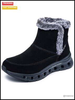 Skechers Hands Free Slip-ins Ankle Booties Suede Wool Relaxed Fit